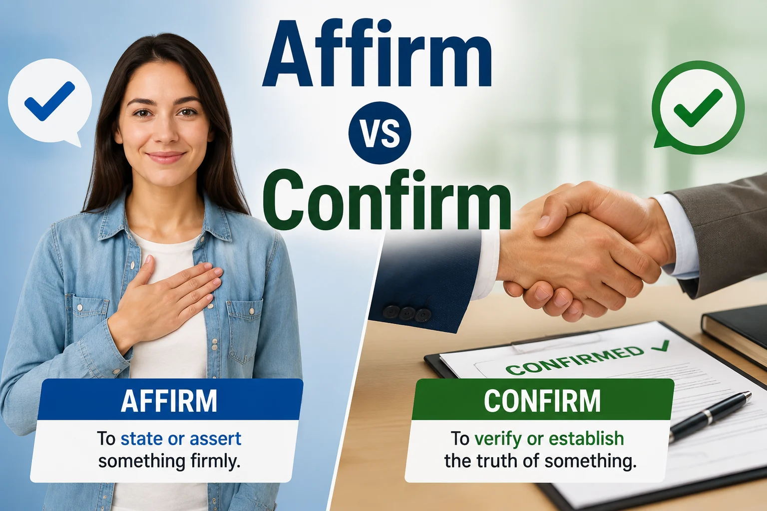 Affirm vs Confirm