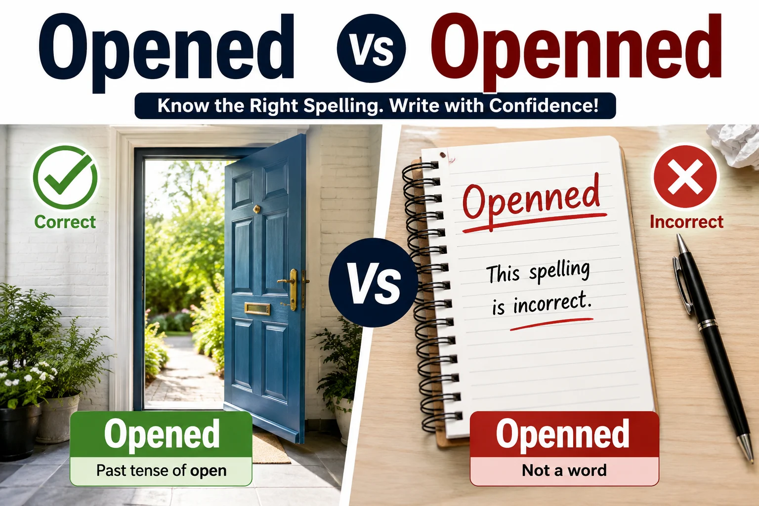 Opened vs Openned