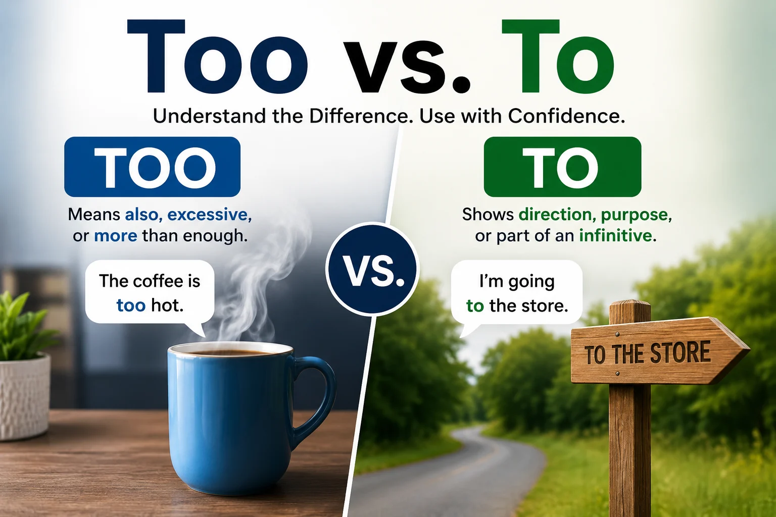 Too vs. To