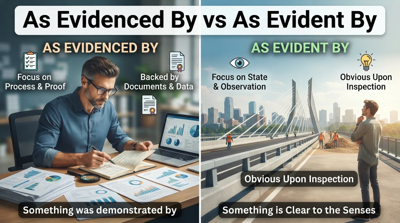 As Evidenced By vs As Evident By
