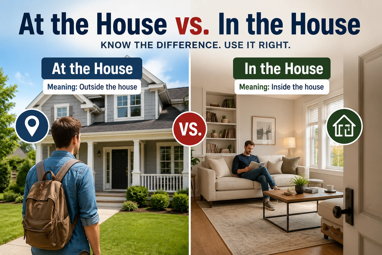 At the House vs. In the House