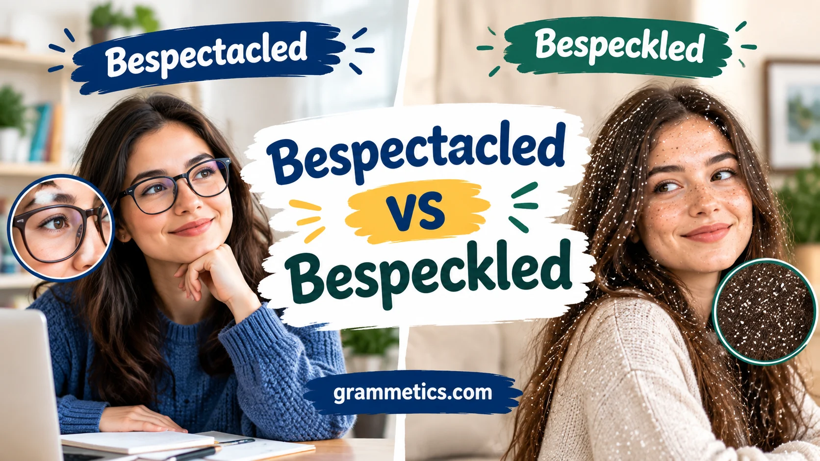Bespectacled vs Bespeckled