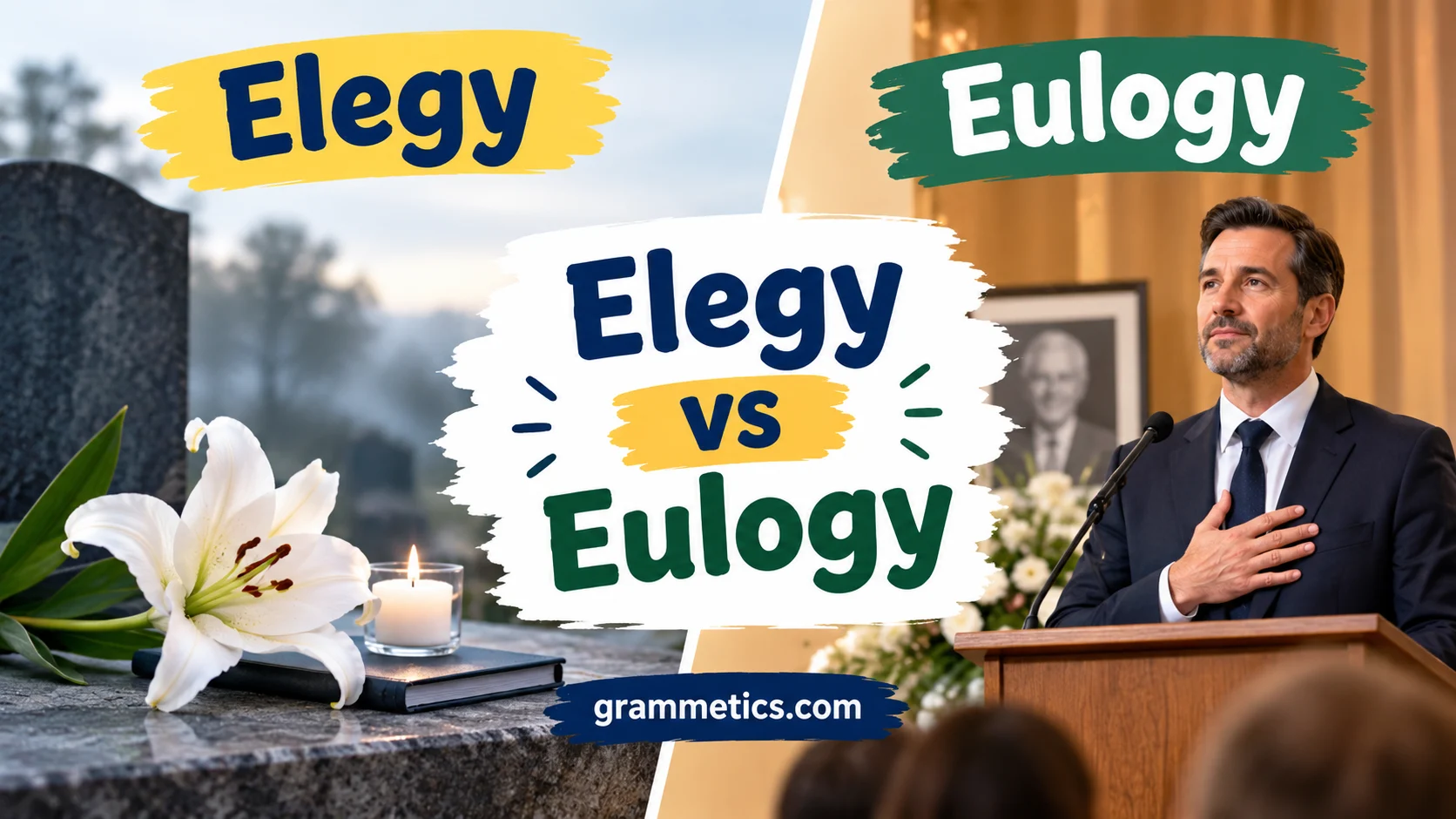 Elegy vs Eulogy