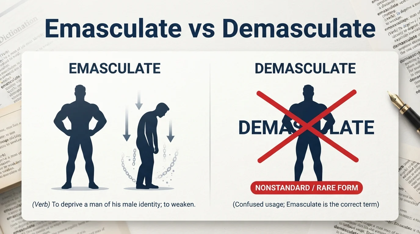 Emasculate vs Demasculate