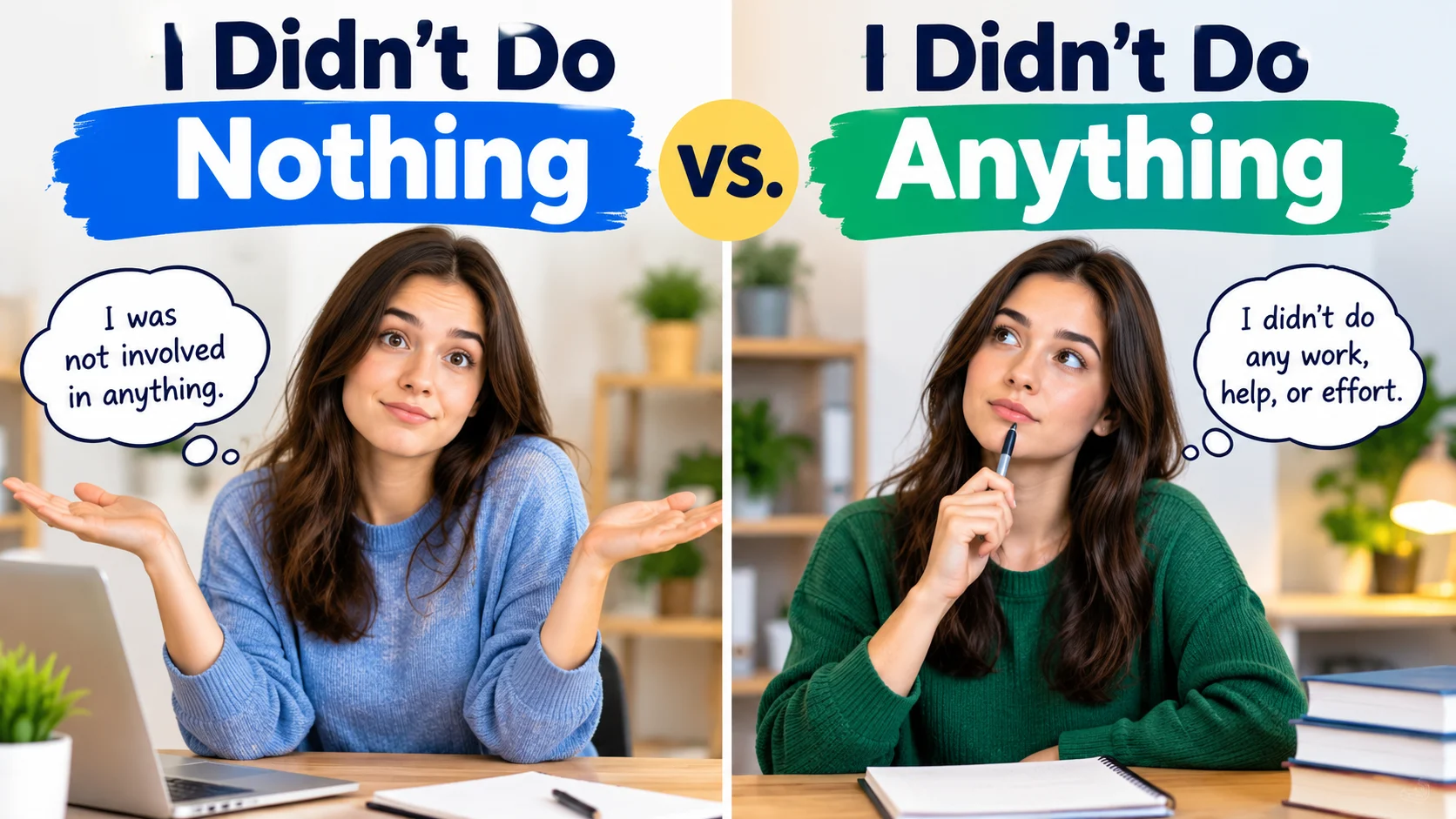I Didn’t Do Nothing vs. I Didn’t Do Anything