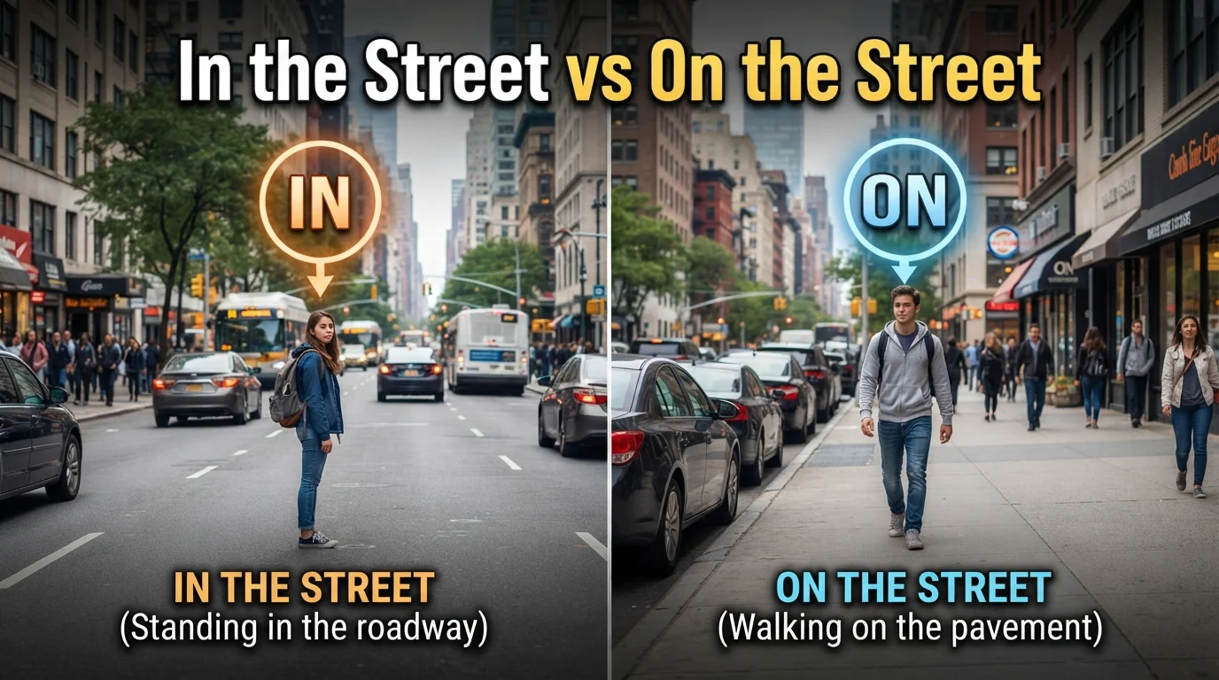 In the Street vs On the Street
