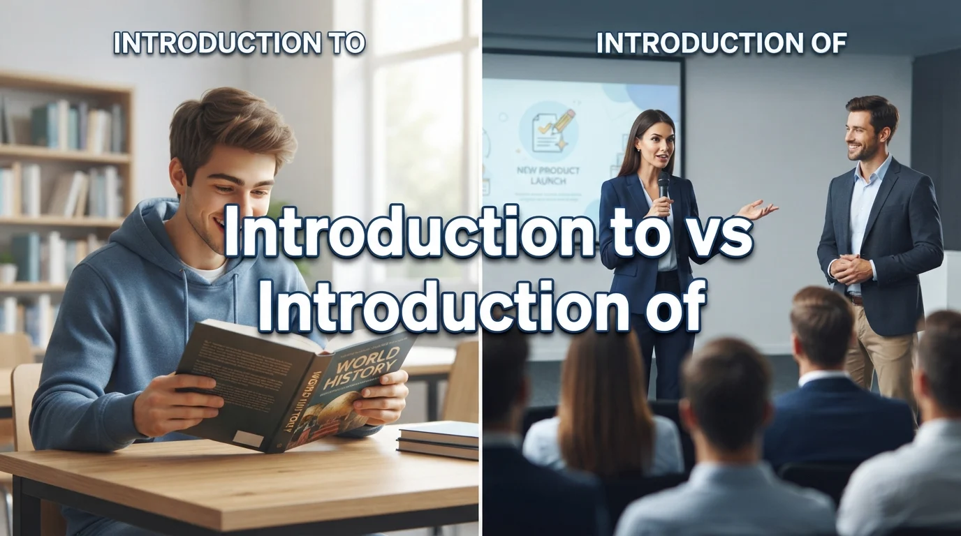 Introduction to vs Introduction of