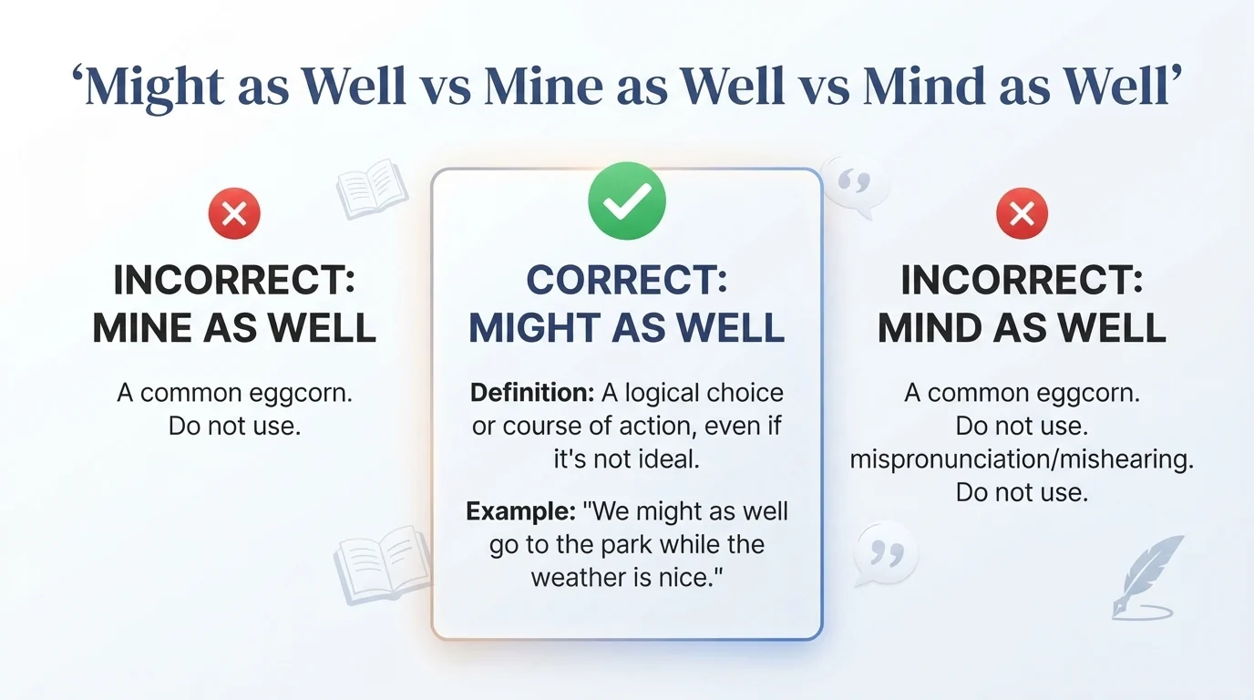 Might as Well vs Mine as Well vs Mind as Well