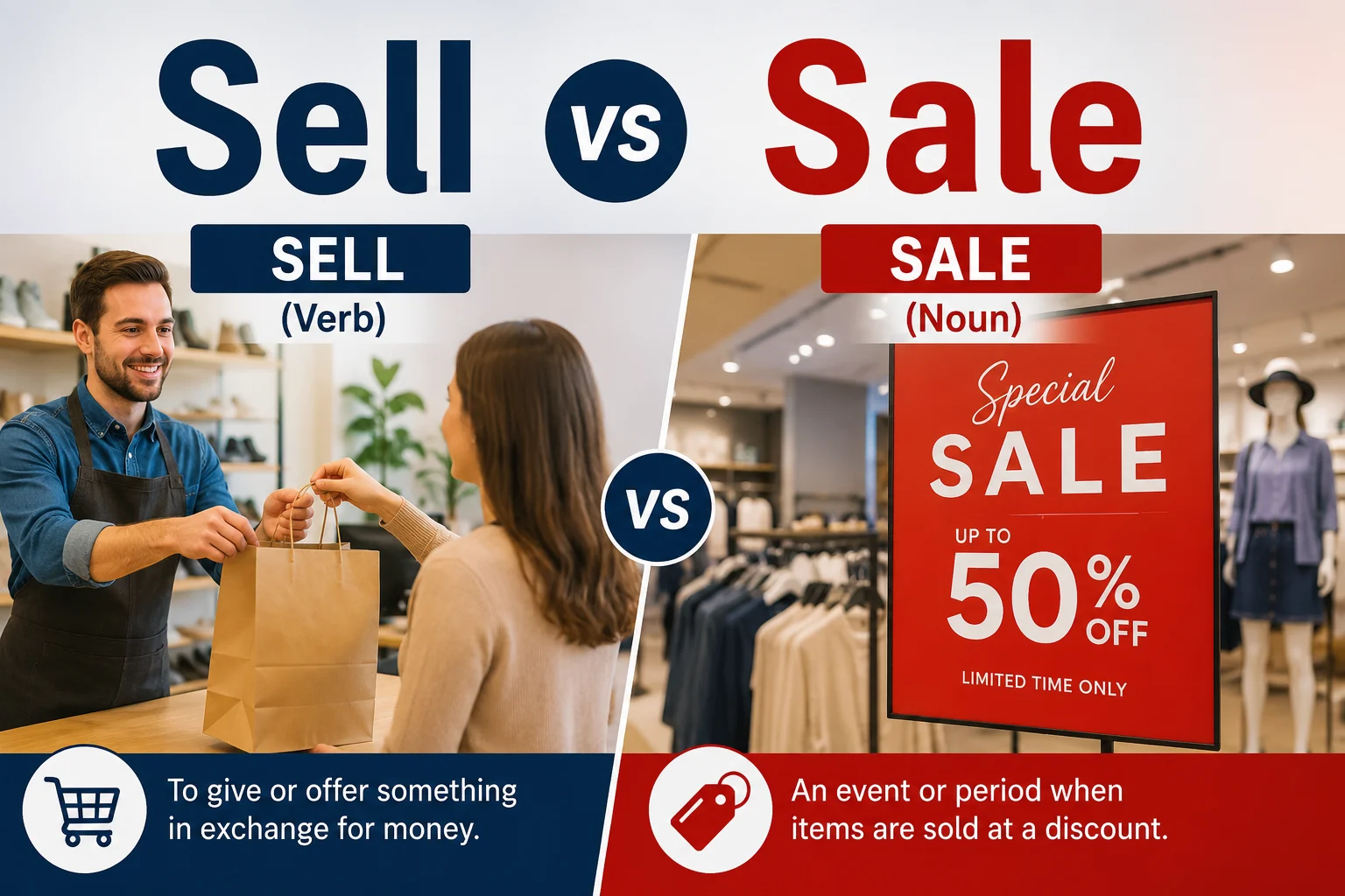 Sell vs Sale