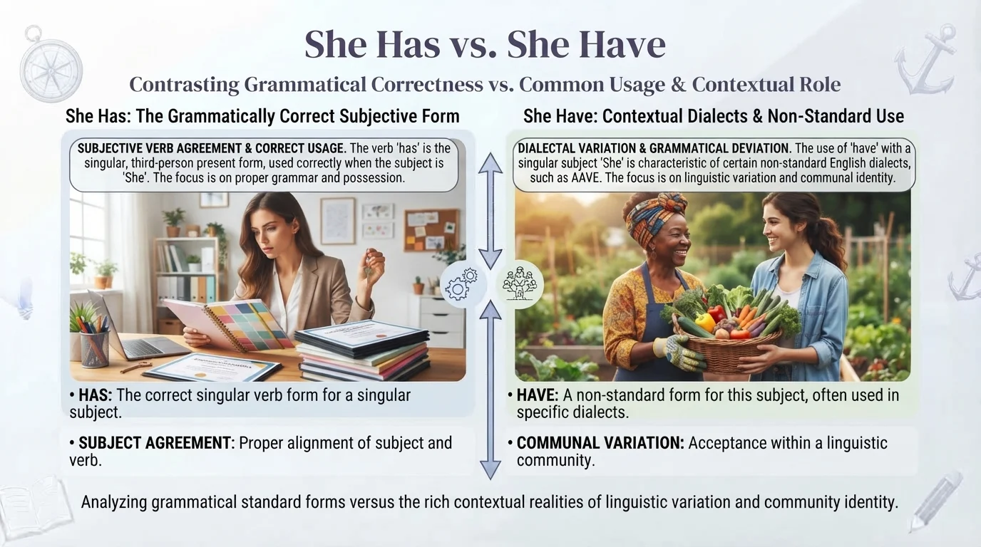 She Has vs She Have