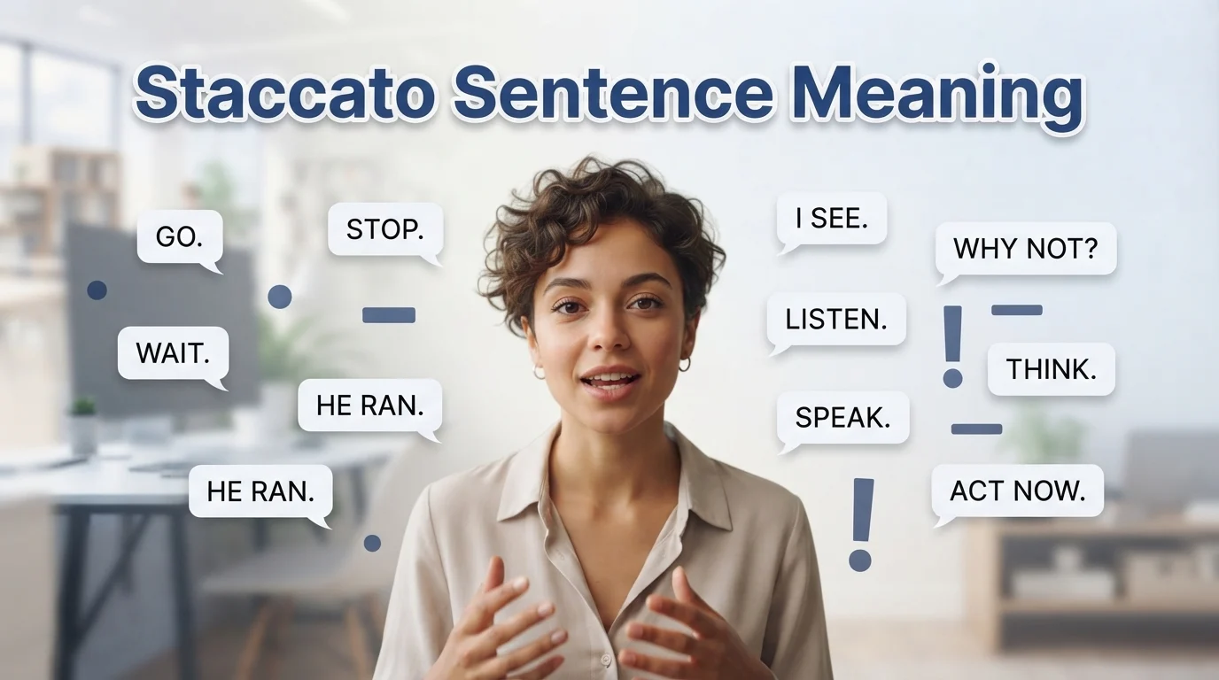 Staccato Sentence Meaning