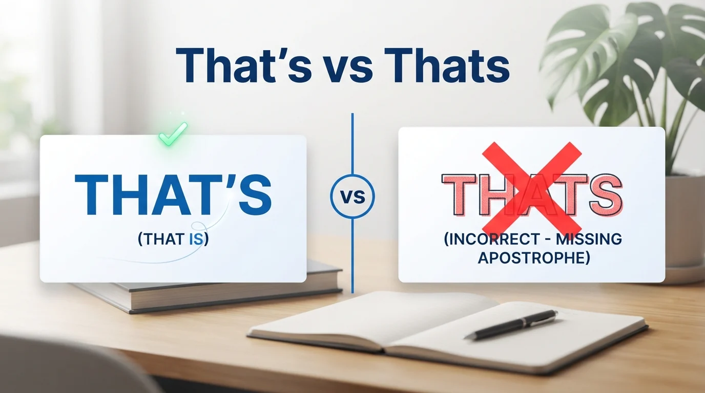 That’s vs Thats