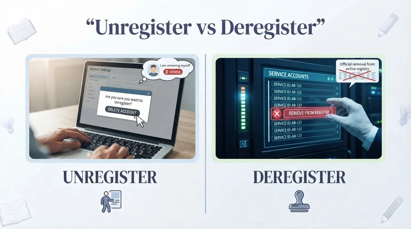 Unregister vs Deregister