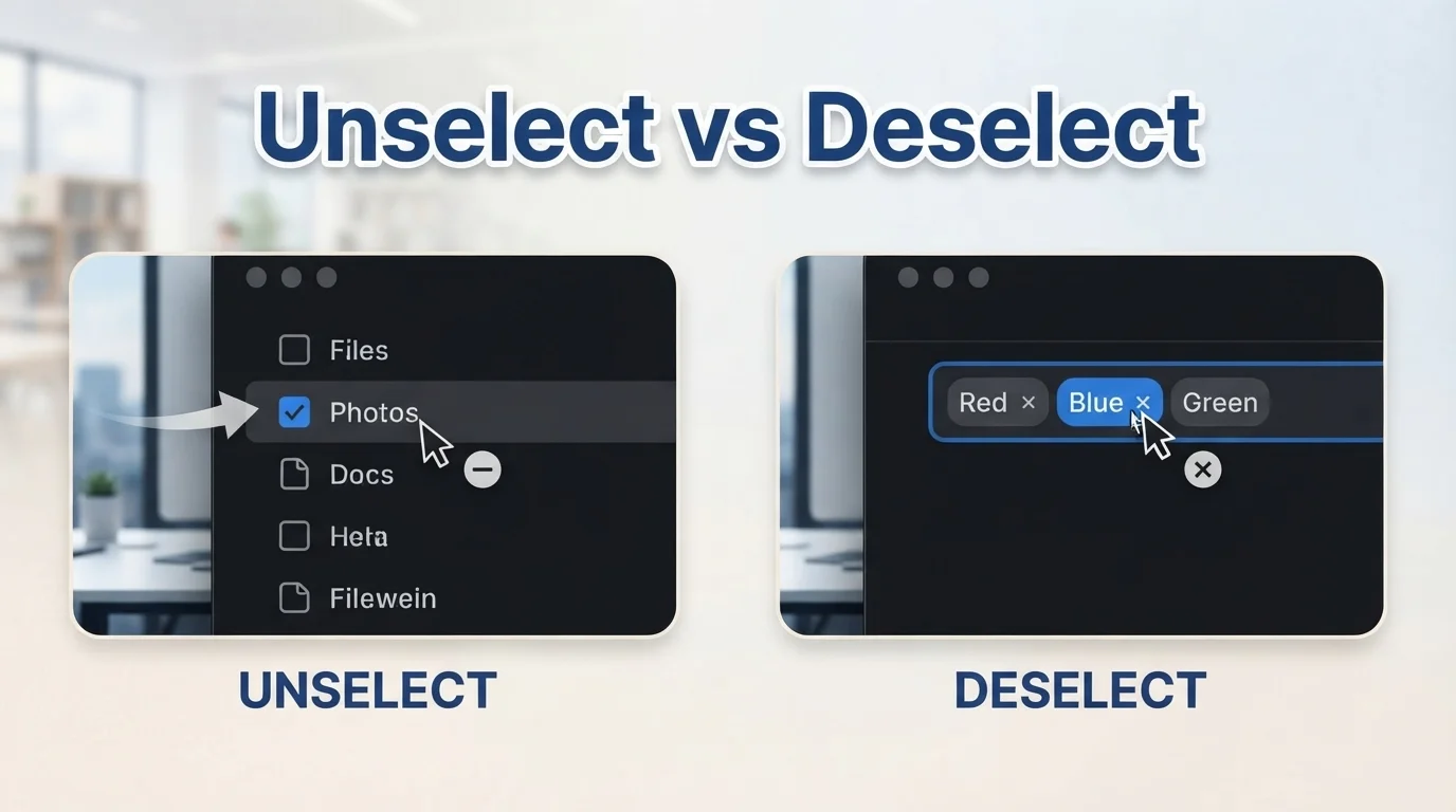 Unselect vs Deselect